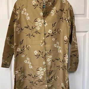 Amanda Smith Floral Patterned 100%Silk lightweight jacket size 6